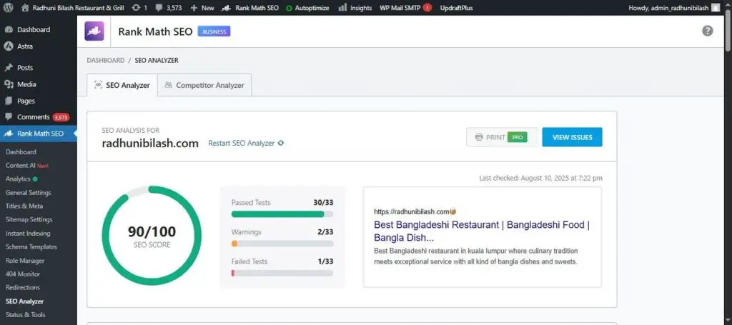 Home 1 seo result by md almuti